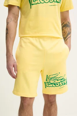 Kraťasy Lacoste pánské, žlutá barva, GH0286