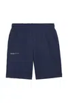 Kraťasy Pangaia KIDS' 365 MIDWEIGHT LONG SHORTS tmavomodrá barva, nastavitelný pas, 10000425