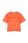 Dětské bavlněné tričko Marc Jacobs oranžová barva, s aplikací, W60446