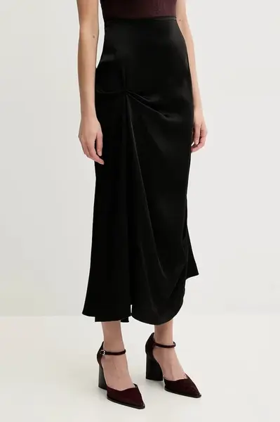 Sukně Victoria Beckham černá barva, midi, 1225WSK006377A