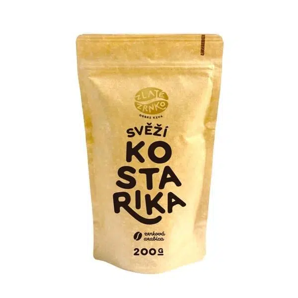 Káva Zlaté Zrnko - Kostarika - &quot;SVĚŽÍ&quot; 200 g