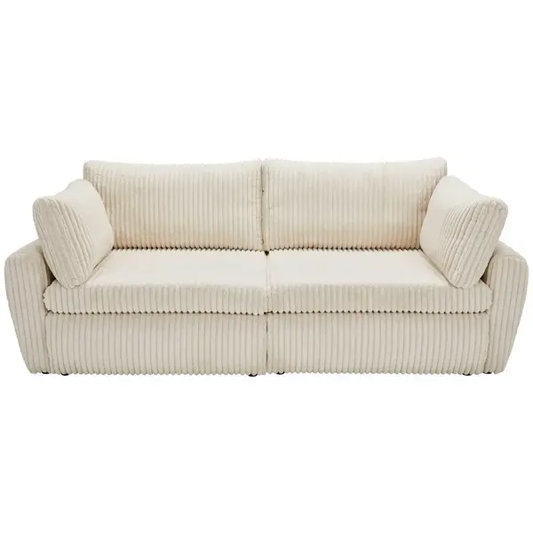 Carryhome ROZKLÁDACÍ POHOVKA, textil, krémová