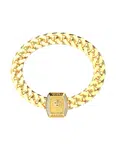 Guess Stylový pozlacený náramek Lion King JUMB05005JWYG 19 cm