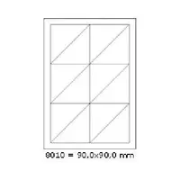 Samolepicí etikety 90 x 90 mm, 12 etiket, A4, 100 listů
