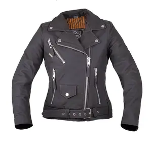 Dámská kožená moto bunda W-TEC Brinea matně černá M