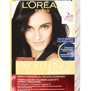 Permanentní barva Loréal Excellence 200 černohnědá - L’Oréal Paris + dárek zdarma