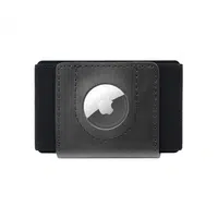 Kožená peněženka FIXED Tiny Wallet for AirTag z pravé hovězí kůže, černá