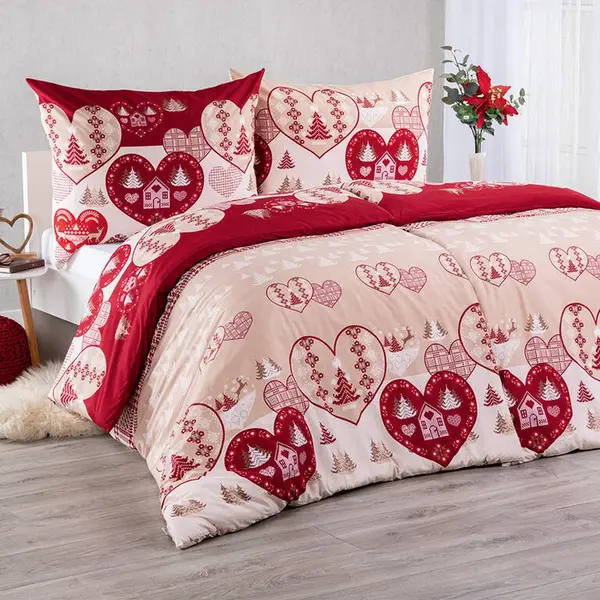 Ložní povlečení z mikrovlákna SRDCE