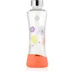 Equa FlowerHead skleněná láhev na vodu Poppy 550 ml