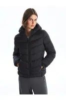 LC Waikiki Women's Hooded Plain Puffer Coat