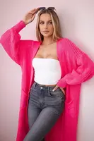 Long cardigan pink neon sweater
