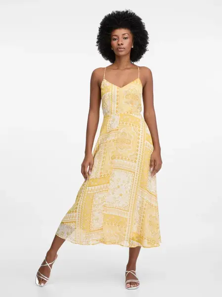 Orsay Yellow women's midi dress - Women's