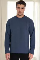 40222 Dewberry Double Crew Neck Mens Sweatshirt-INDIGO