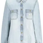 GUESS JEANS LONG SLEEVE SHIRT WOMEN BLUE