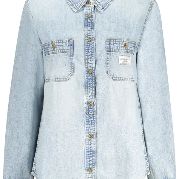 GUESS JEANS LONG SLEEVE SHIRT WOMEN BLUE