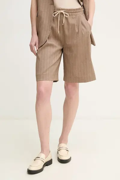 Šortky s prímesou ľanu La Petite Française SOLANGE