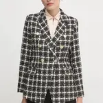 Sako Artigli čierna farba, dvojradová, vzorovaná, ACGI000415