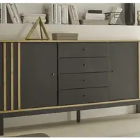 Komoda se zásuvkami Volano, dub artisan/černá