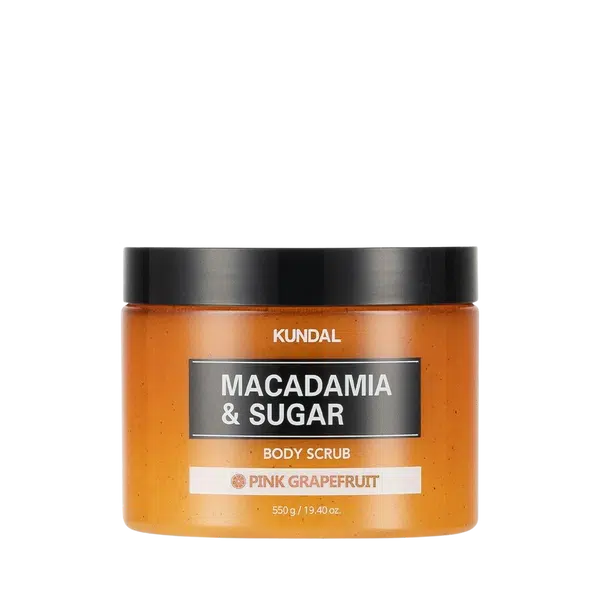 KUNDAL Macadamia&Sugar Body Scrub přírodní tělový peeling s vůní Grapefruitu 550 g