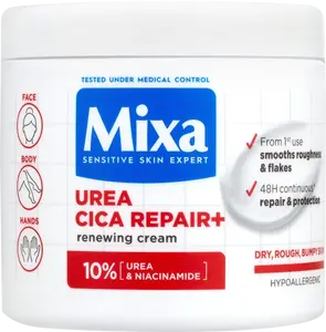 MIXA Urea Cica Repair+ regenerační tělová péče pro velmi suchou a hrubou pokožku, 400 ml