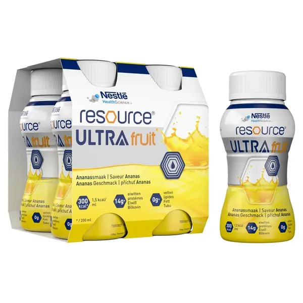 RESOURCE Ultra Fruit Ananasová příchuť por.sol. 4 x 200 ml