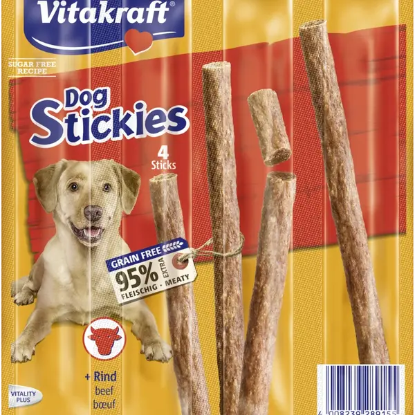 VITAKRAFT Dog Stickies tyčinky hovězí 4 x 11 g