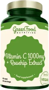 GREENFOOD NUTRITION Vitamin C 1000 + Extrakt ze šípků 60 kapslí