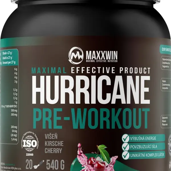 MAXXWIN Hurricane pre-workout višeň 540 g
