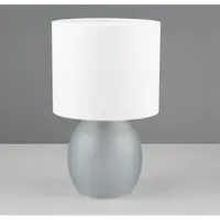 Stolní lampa Vela, šedé sklo