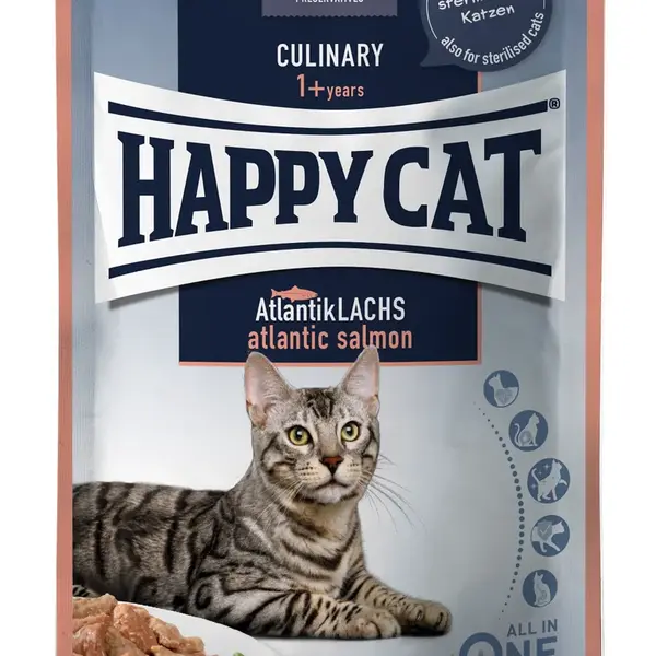 Happy Cat Culinary Atlantik Lachs kapsičky - losos 24 x 85 g