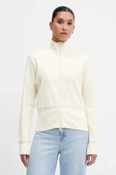 Mikina adidas All Szn Winterized dámská, béžová barva, hladká, JW7434