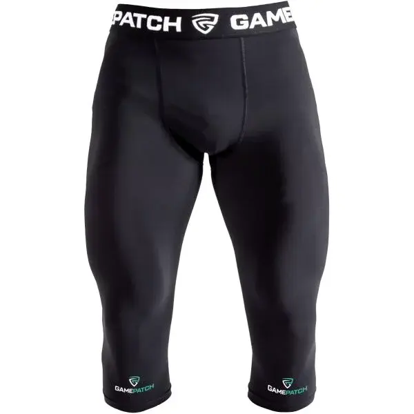 GAMEPATCH COMPRESSION TIGHTS 3/4 Kompresné unisex legíny, čierna, veľkosť