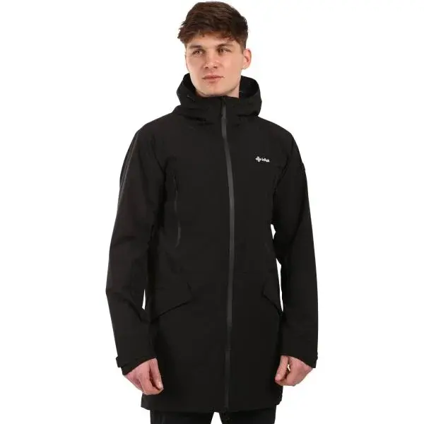 KILPI AYRA Pánsky outdoorový kabát, čierna, veľkosť