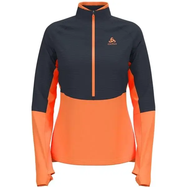 Odlo DESCENT CERAMIWARM Dámska funkčná mikina, oranžová, veľkosť