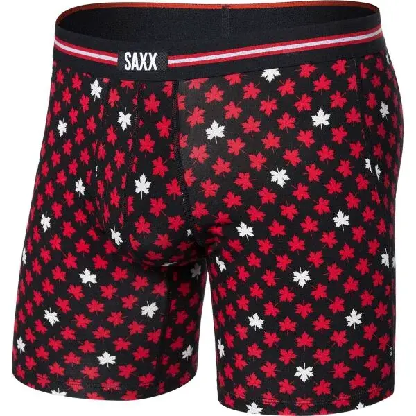 SAXX VIBE XTRA SOFT COMFORT BOXER BRIEF FLY Pánske boxerky, čierna, veľkosť