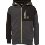 Lewro HAYCROFT Chlapčenská celorozopínacia mikina, tmavo sivá, veľkosť 140-146