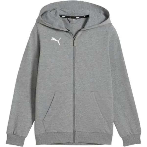 Puma TEAMGOAL CASUALS HOODED JACKET Chlapčenská mikina, sivá, veľkosť