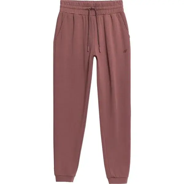 4F TROUSERS Dámske tepláky, ružová, veľkosť