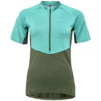Devold STANDAL MERINO TEE ZIP NECK Dámske cyklistické tričko, tyrkysová, veľkosť