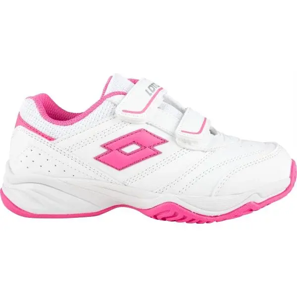 Lotto COURT LOGO JR VELCRO Detská tenisová obuv, biela, veľkosť