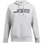 Under Armour RIVAL FLEECE WORDMARK Dámska mikina, sivá, veľkosť S