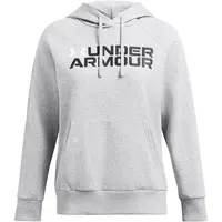 Under Armour RIVAL FLEECE WORDMARK Dámska mikina, sivá, veľkosť S