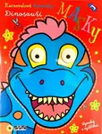 Karnevalové škrabošky - Masky - Dinosauři (Defekt)