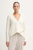 Kardigan s příměsí vlny Gaudi béžová barva, 521FD53010