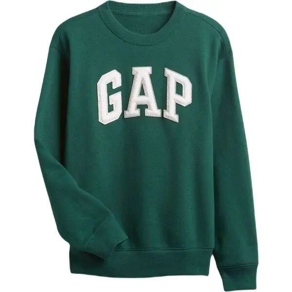 GAP HERITAGE CREW Dámska mikina, tmavo zelená, veľkosť