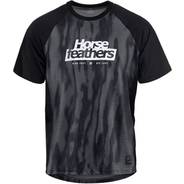 Horsefeathers SPIKE Pánsky cyklistický dres, tmavo sivá, veľkosť