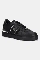Kožené tenisky Philipp Plein Lo-Top pánské, černá barva, USC0821.PLE022N.0202
