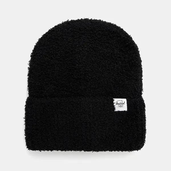 Čepice Herschel Boucle černá barva, 50234-00001-OS
