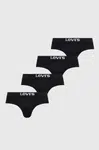 Spodní prádlo Levi's 4-pack pánské, černá barva