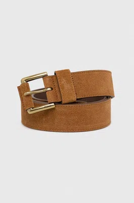 Semišový pásek Polo Ralph Lauren pánský, béžová barva